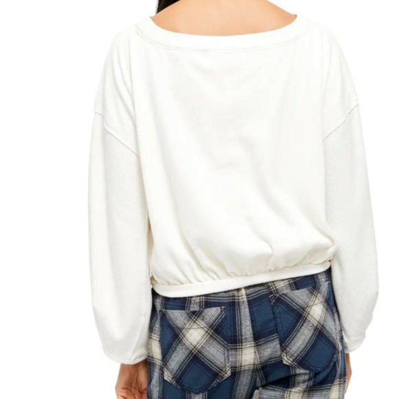 FREE PEOPLE Cuddle Bubble Mixed Knit Top - Picture 3 of 12